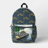 Rustiek meer Gevist | Monogram Bedrukte Rugzak (Voorkant)