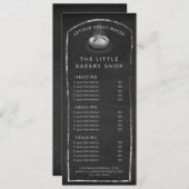 Rustiek menu of prijslijst krijtbord brood bakker kaart (Voorkant / Achterkant)