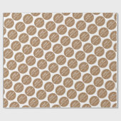 Rustiek Merry Christmas Custom Naam Verpakkingspap Cadeaupapier (Vlak)