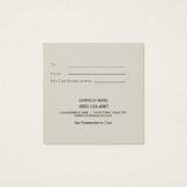 Rustiek Merry Christmas Gold Cadeau Kaart Certific (Achterkant)