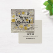 Rustiek Merry Christmas Gold Cadeau Kaart Certific (Bureau)