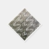 Rustiek Merry Christmas Holly Black Barn Door Boer Servet (Hoek)