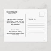 Rustiek Merry Christmas Script Red Holiday Briefka Feestdagenkaart (Achterkant)