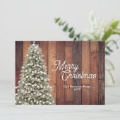 Rustiek Merry Christmas Tree Company Feestdagenkaart (Staand voorkant)