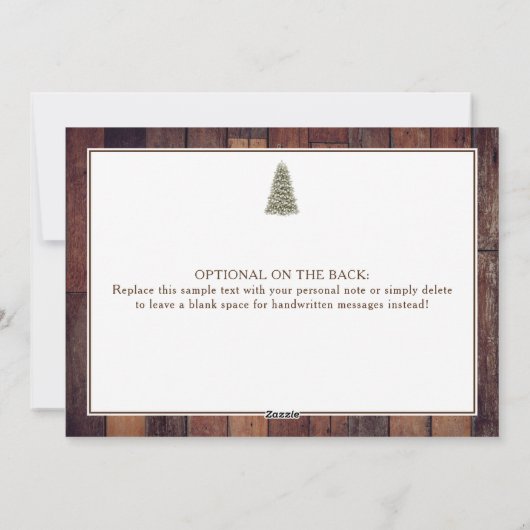 Rustiek Merry Christmas Tree Company Feestdagenkaart (Achterkant)