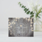 Rustiek met lichten Save the Date Aankondigingskaart (Staand voorkant)