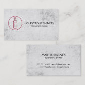 Rustiek met wijnfles visitekaartje (Voorkant / Achterkant)