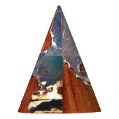 Rustiek metaal: ijzeren textuur. feesthoedjes (Achterkant)