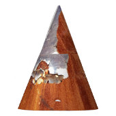 Rustiek metaal: ijzeren textuur. feesthoedjes (Links)