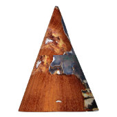 Rustiek metaal: ijzeren textuur. feesthoedjes (Rechts)