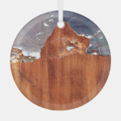 Rustiek metaal: ijzeren textuur. glas ornament (Voorkant)