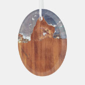 Rustiek metaal:  ijzeren textuur. glas ornament (Voorkant links)