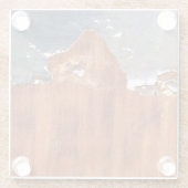 Rustiek metaal: ijzeren textuur. glazen onderzetter (Achterkant)