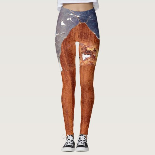 Rustiek metaal: ijzeren textuur. leggings (Voorkant)