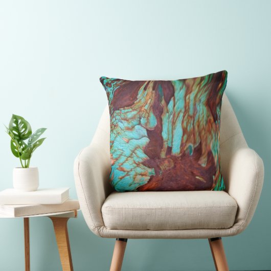 Rustiek Metallic Roest Paint Effect. Industriële K Kussen (Stoel)