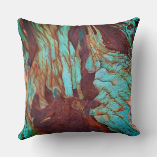 Rustiek Metallic Roest Paint Effect. Industriële K Kussen (Achterkant)