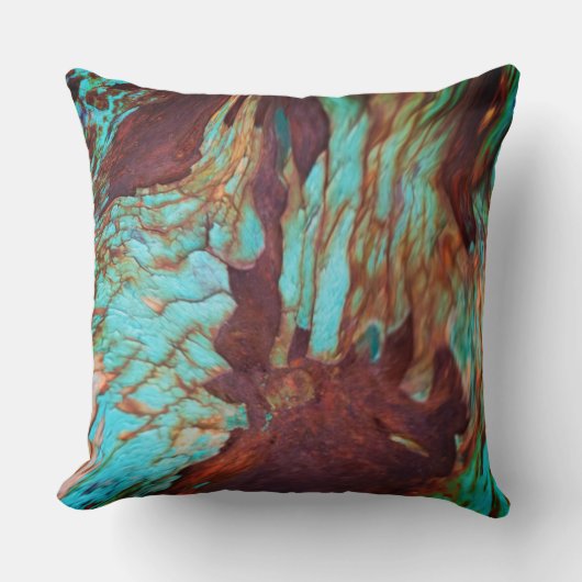 Rustiek Metallic Roest Paint Effect. Industriële K Kussen (Voorkant)