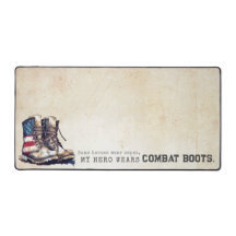 Rustiek Mijn hart draagt gevechtslaarzen Militair 