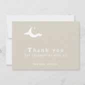 Rustiek minimaal dank u cloud baby shower bedankkaart (Voorkant)