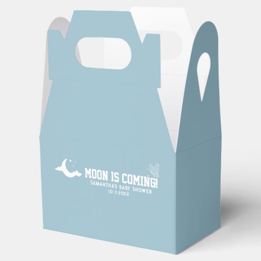 Rustiek minimaal wolkenjongen baby shower bedankdoosjes (Geopend)