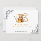 Rustiek Minimal beer honing 3e verjaardag bedankt (Voorkant)