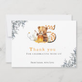 Rustiek Minimal beer honing 5e verjaardag bedankt (Voorkant)