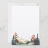 Rustiek minimalistisch bergbos Save the Date Kaart (Achterkant)