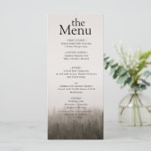 Rustiek minimalistisch Forest Misty Landscape Dine Menu (Staand voorkant)