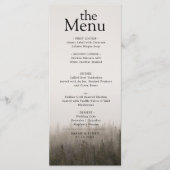 Rustiek minimalistisch Forest Misty Landscape Dine Menu (Voorkant)