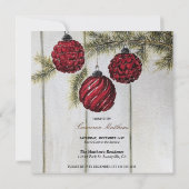 Rustiek minimalistisch kerstfeestje kaart (Achterkant)