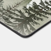 Rustiek Misty Forest Groen & Wit Monogram Bureaumat (Hoek)