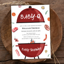 Rustiek Modern Achtertuin BBQ Baby Q Baby shower