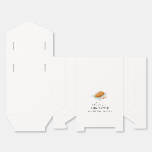 Rustiek modern bakbroodje in het Baby shower van d Bedankdoosjes (Ongevouwen)