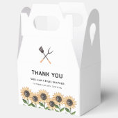 Rustiek Modern BBQ Zonnebloem Baby shower Bedankdoosjes (Open)