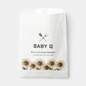 Rustiek Modern BBQ Zonnebloem Baby shower Bedankzakje (Voorkant)