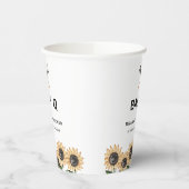 Rustiek Modern BBQ Zonnebloem Baby shower Papieren Bekers (Links)