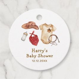 Rustiek Modern Boho Western Cowboy Baby shower Bedankjes Labels