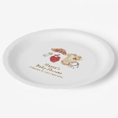 Rustiek Modern Boho Western Cowboy Baby shower Papieren Bordje (Gekanteld)