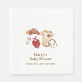 Rustiek Modern Boho Western Cowboy Baby shower Servet (Voorkant)