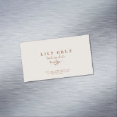 Rustiek Modern Botanisch Gepersonaliseerd Visiteka Magnetisch Visitekaartje (Voorbeeld)