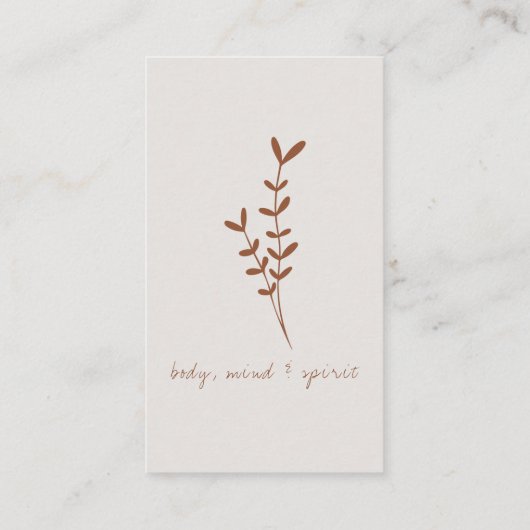 Rustiek Modern Botanisch Gepersonaliseerd Visiteka Visitekaartje (Achterkant)