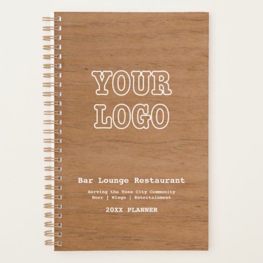 Rustiek Modern Business Logo Bar Lounge Restaurant Planner (Voorkant)