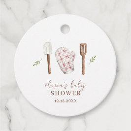 Rustiek Modern Chef Keuken Spul Baby shower Bedankjes Labels