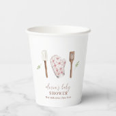 Rustiek Modern Chef Keuken Spul Baby shower Papieren Bekers (Achterkant)
