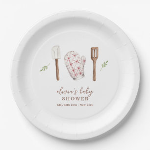 Rustiek Modern Chef Keuken Spul Baby shower Papieren Bordje