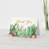 Rustiek Modern Desert Cactus Garden Baby shower Bedankkaart (Voorkant)