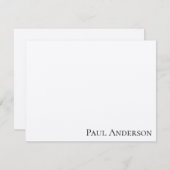 Rustiek Modern Eenvoudige Mannen Notitiekaartje (Voorkant / Achterkant)