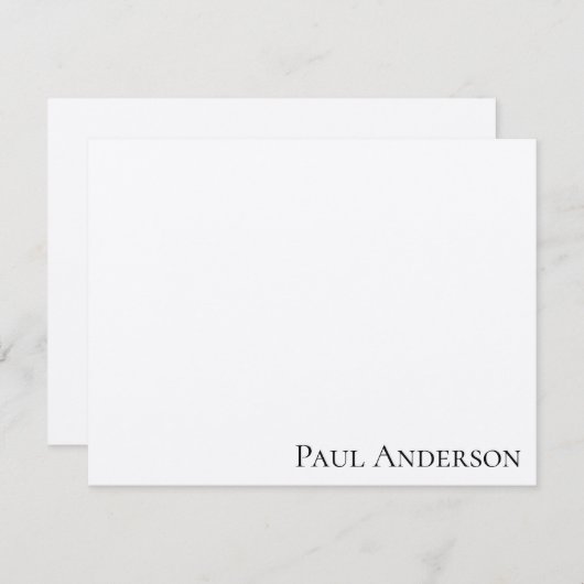 Rustiek Modern Eenvoudige Mannen Notitiekaartje (Voorkant / Achterkant)