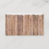 Rustiek Modern Elegant Blue Snowman Baby shower Informatiekaartje (Achterkant)