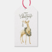 Rustiek Modern Elegant Kerstrendier Cadeaulabel (Voorkant)